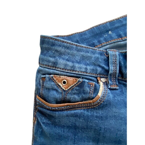 White House Black Market Womens ' The Skimmer ' Ankle Lace Up Jeans‎ Boho Size 4 - Picture 11 of 14